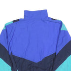 Mens Blue & Teal Polyester Blend Colourblock Zip Jacket M Casual Outerwear