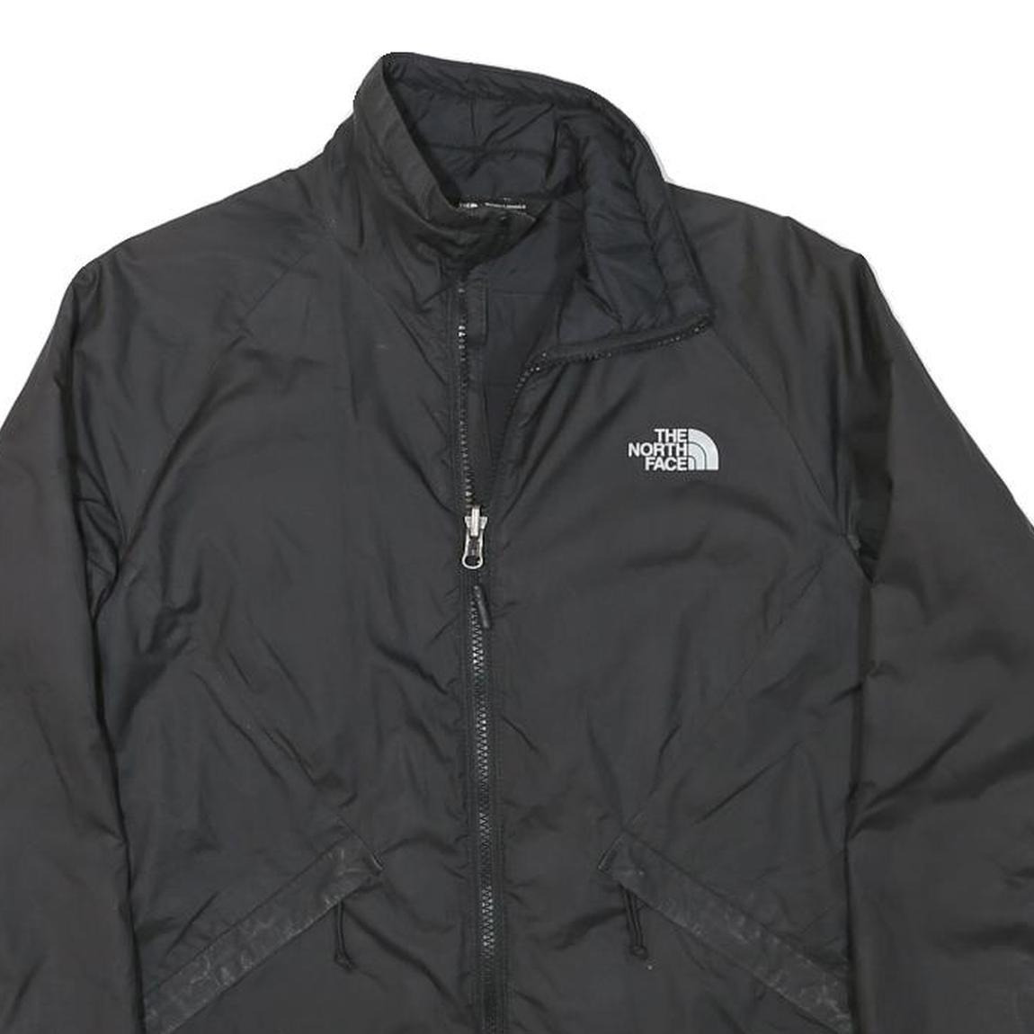 THE NORTH FACE Womens Black Outdoor Jacket XS Polyester Blend Zip Plain