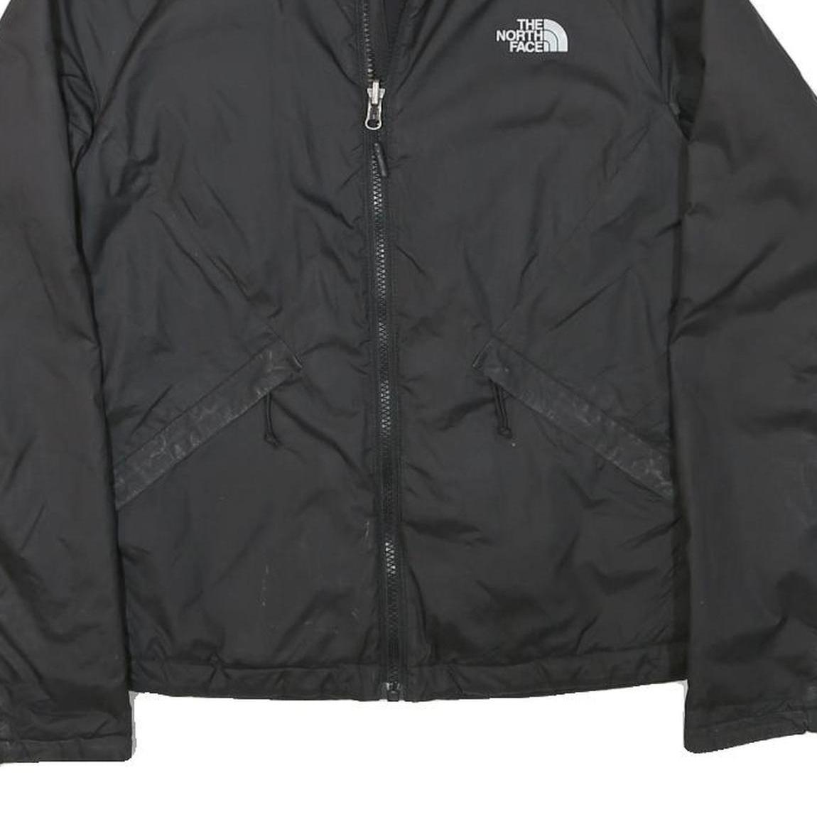 THE NORTH FACE Womens Black Outdoor Jacket XS Polyester Blend Zip Plain