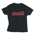 COCA COLA Mens Black Graphic T-Shirt M Short Sleeve Crew Neck Logo Print