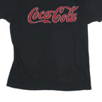 COCA COLA Mens Black Graphic T-Shirt M Short Sleeve Crew Neck Logo Print