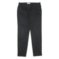 Womens Black Cotton Blend Slim Tapered Trousers W30 L28 Studded Back Pockets