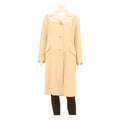 STOFFELS Womens Beige Button Cotton Blend Long Sleeve Jacket M Plain Classic Fit