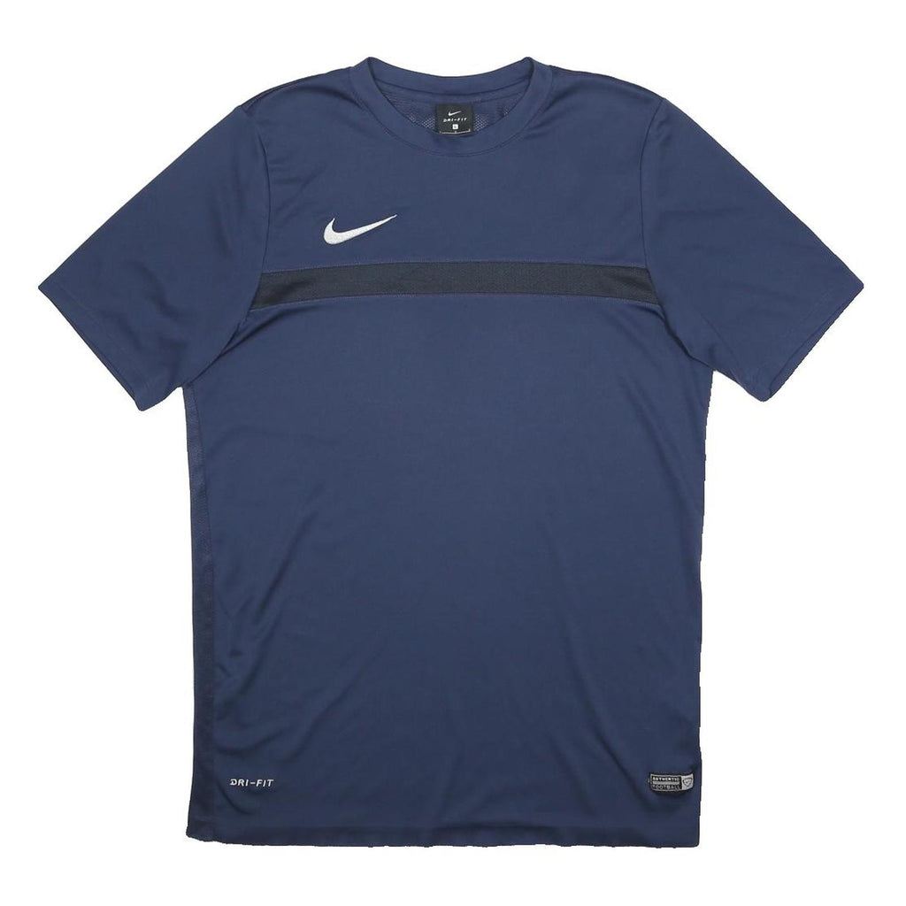 NIKE Mens Blue & Black Sports Graphic T-Shirt L Short Sleeve Crew Neck