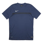 NIKE Mens Blue & Black Sports Graphic T-Shirt L Short Sleeve Crew Neck