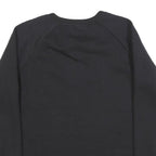 CHAMPION Mens Black Cotton Blend Crew Neck Sweatshirt M Classic Logo
