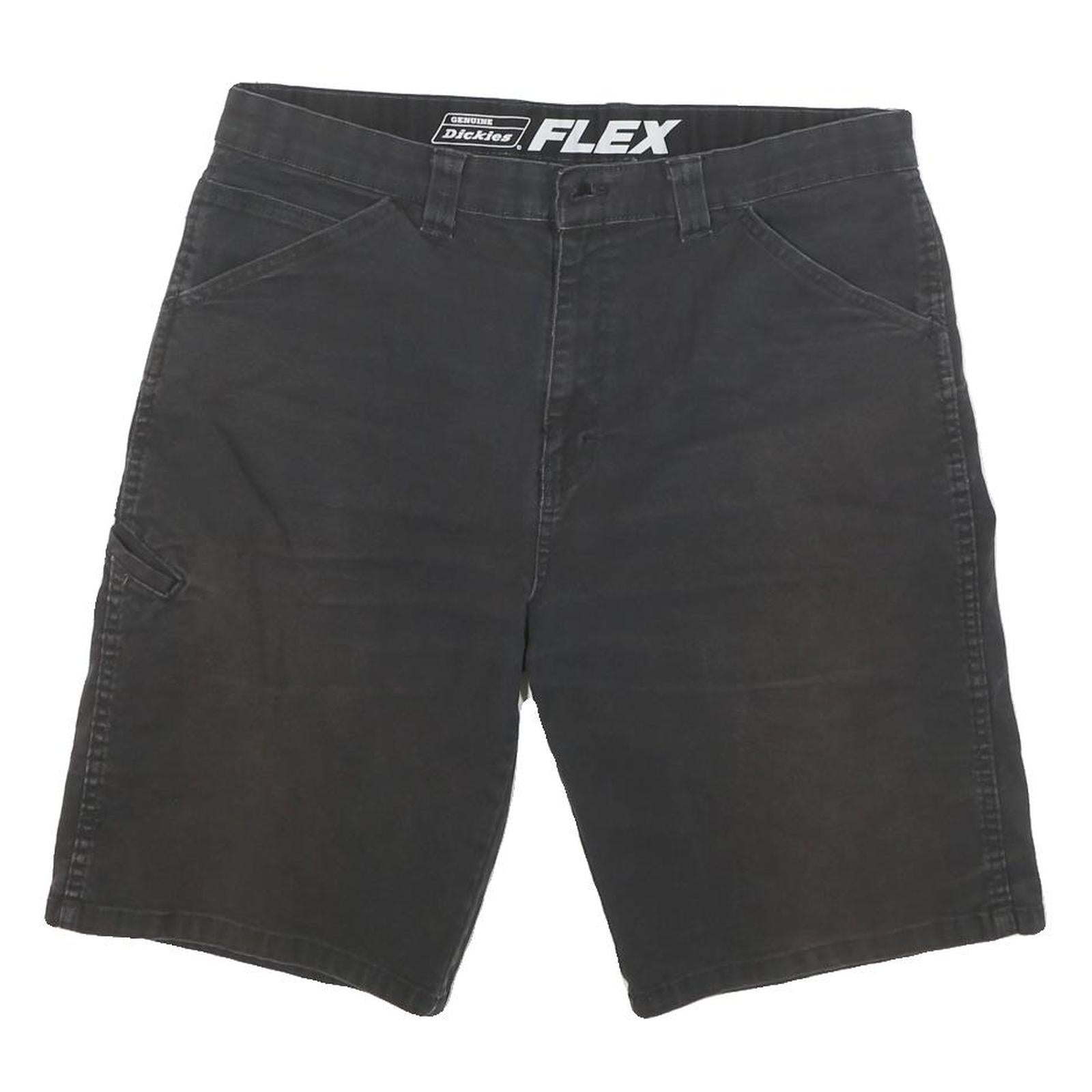 DICKIES Mens Shorts Black Casual Cotton Blend L W36 Durable Workwear Relaxed Fit