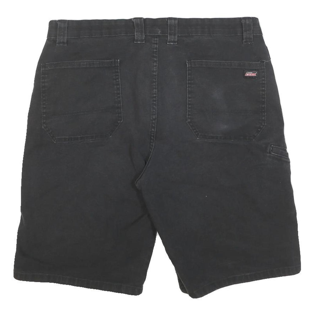 DICKIES Mens Shorts Black Casual Cotton Blend L W36 Durable Workwear Relaxed Fit