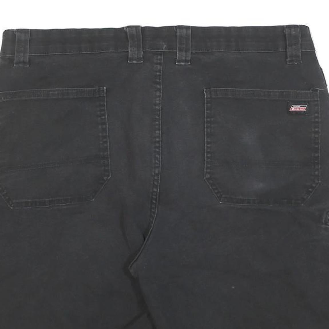 DICKIES Mens Shorts Black Casual Cotton Blend L W36 Durable Workwear Relaxed Fit