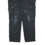 CARHARTT Mens Black Relaxed Fit Cargo Trousers W36 L30 Workwear Durable