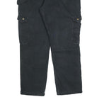 CARHARTT Mens Black Relaxed Fit Cargo Trousers W36 L30 Workwear Durable