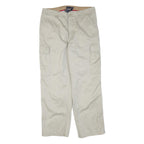 TOMMY HILFIGER Mens Cotton Blend Beige Regular Cargo Trousers W36 L30 Casual