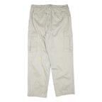 TOMMY HILFIGER Mens Cotton Blend Beige Regular Cargo Trousers W36 L30 Casual