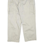 TOMMY HILFIGER Mens Cotton Blend Beige Regular Cargo Trousers W36 L30 Casual