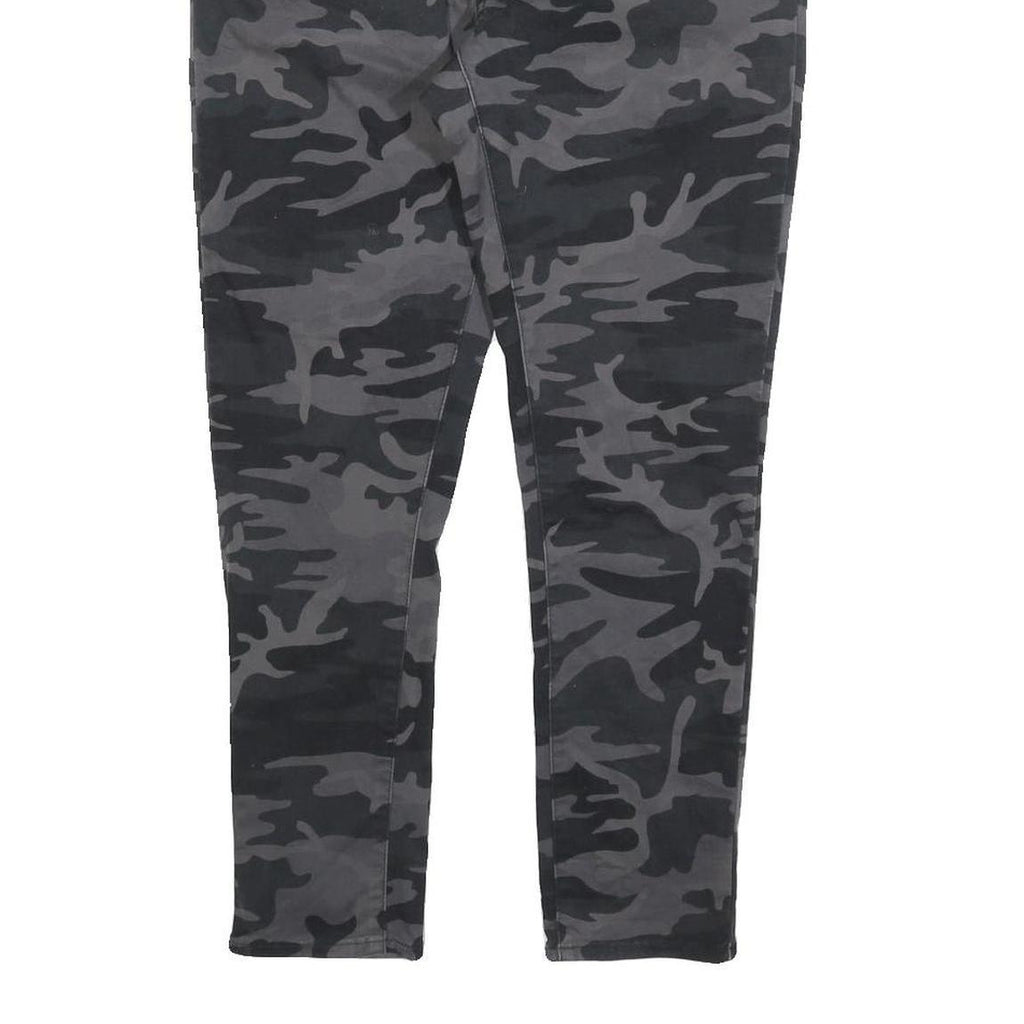 LEVI'S Womens Cotton Blend Black & Grey Camouflage Slim Skinny Trousers W31 L27
