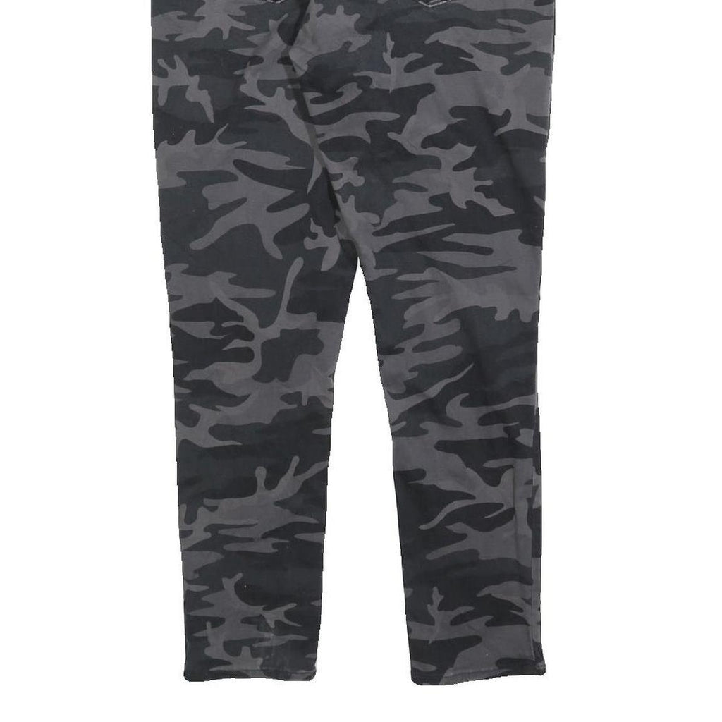 LEVI'S Womens Cotton Blend Black & Grey Camouflage Slim Skinny Trousers W31 L27
