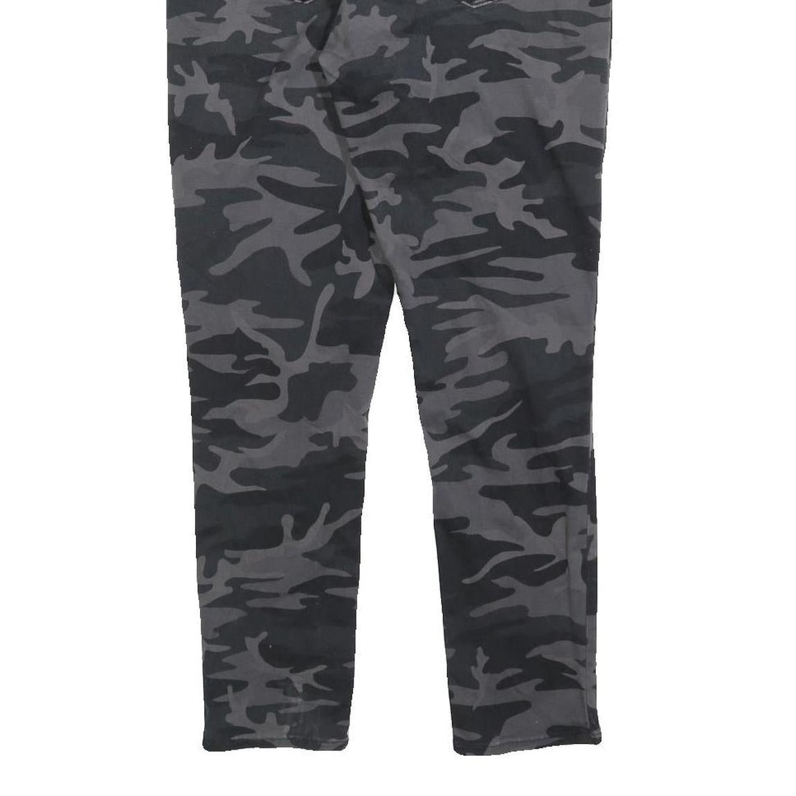 LEVI'S Womens Cotton Blend Black & Grey Camouflage Slim Skinny Trousers W31 L27