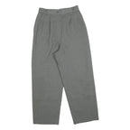 RICO RISTA Womens Grey Regular Fit Straight Trousers W25 L26 Zip Pocketed