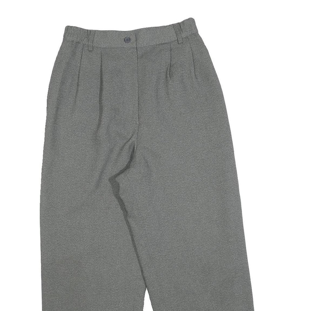 RICO RISTA Womens Grey Regular Fit Straight Trousers W25 L26 Zip Pocketed