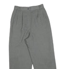 RICO RISTA Womens Grey Regular Fit Straight Trousers W25 L26 Zip Pocketed