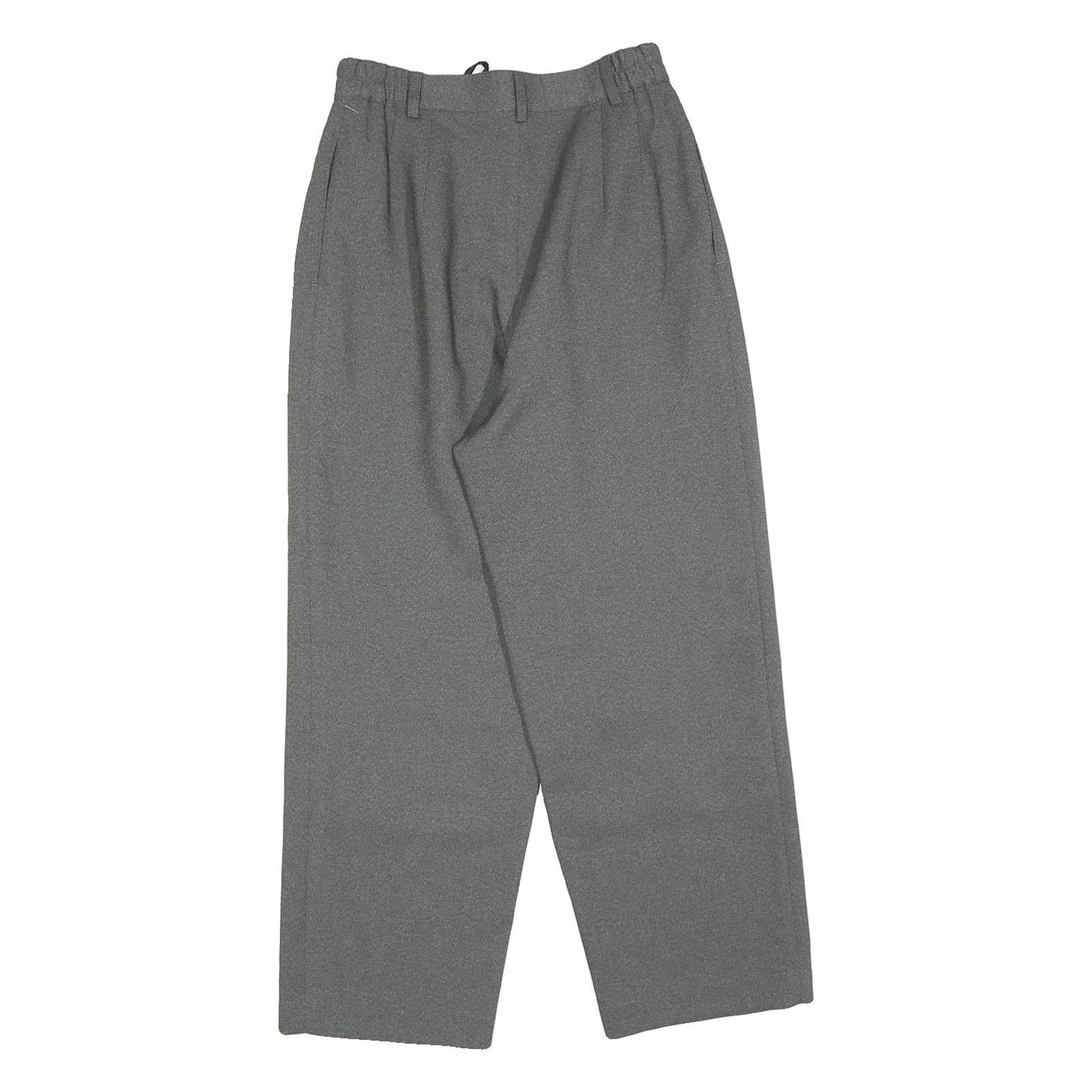 RICO RISTA Womens Grey Regular Fit Straight Trousers W25 L26 Zip Pocketed