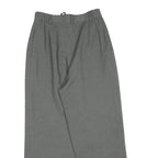 RICO RISTA Womens Grey Regular Fit Straight Trousers W25 L26 Zip Pocketed