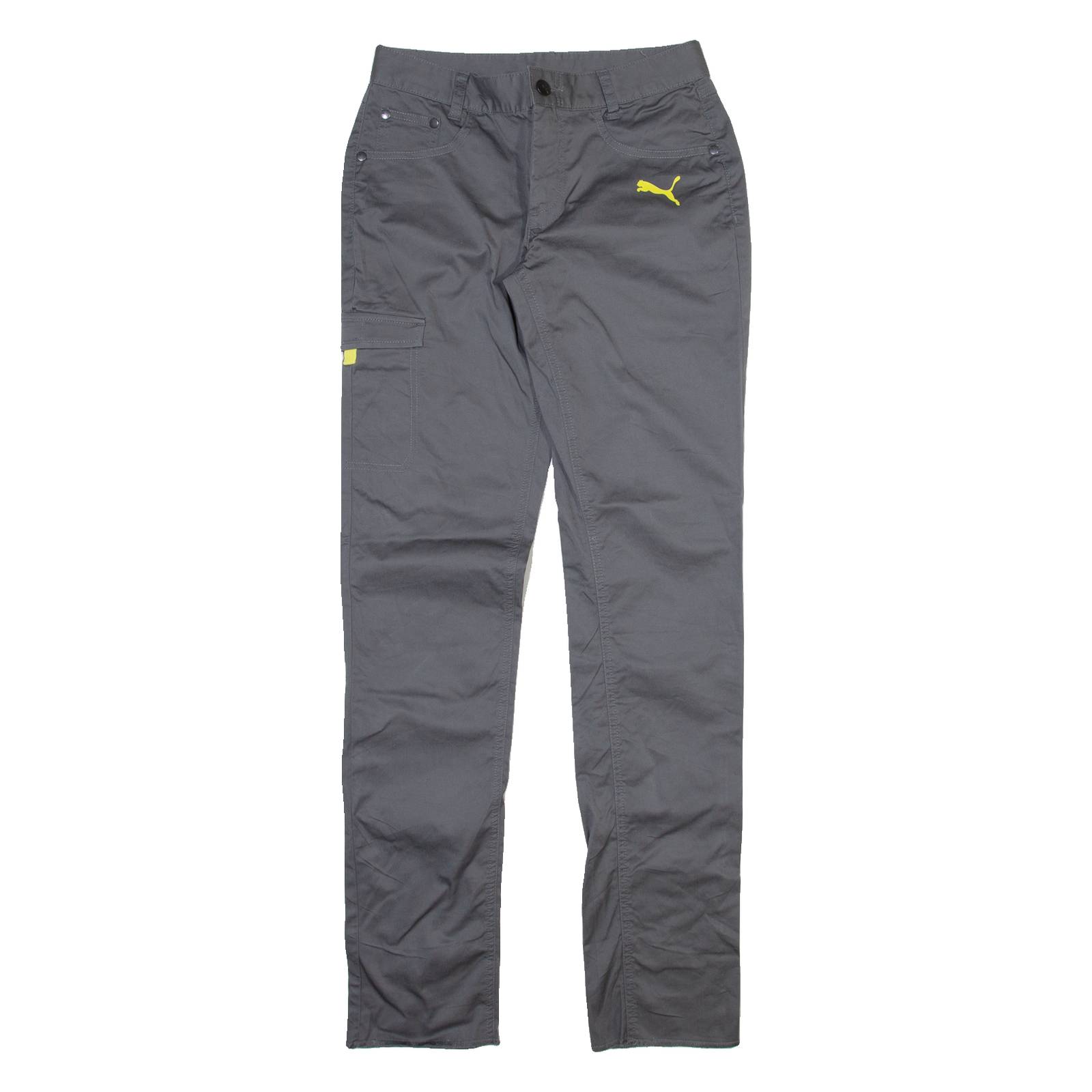 PUMA Mens Trousers Green Slim Straight W28 L34