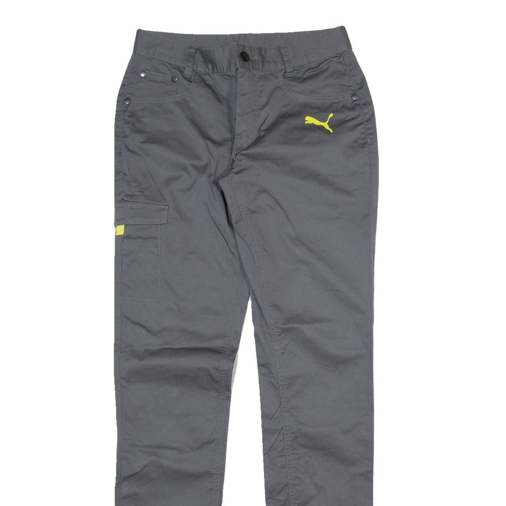 PUMA Mens Trousers Green Slim Straight W28 L34
