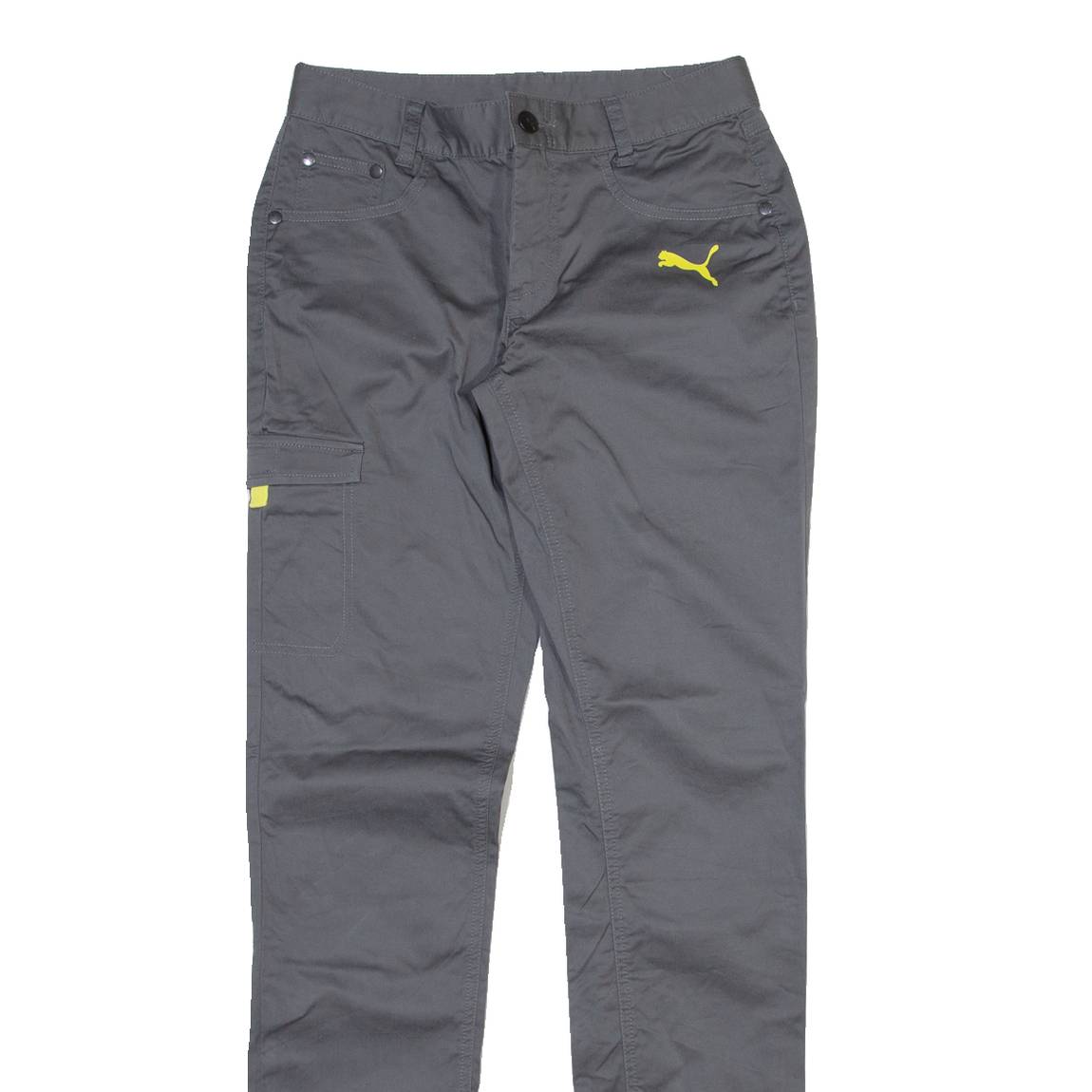 PUMA Mens Trousers Green Slim Straight W28 L34