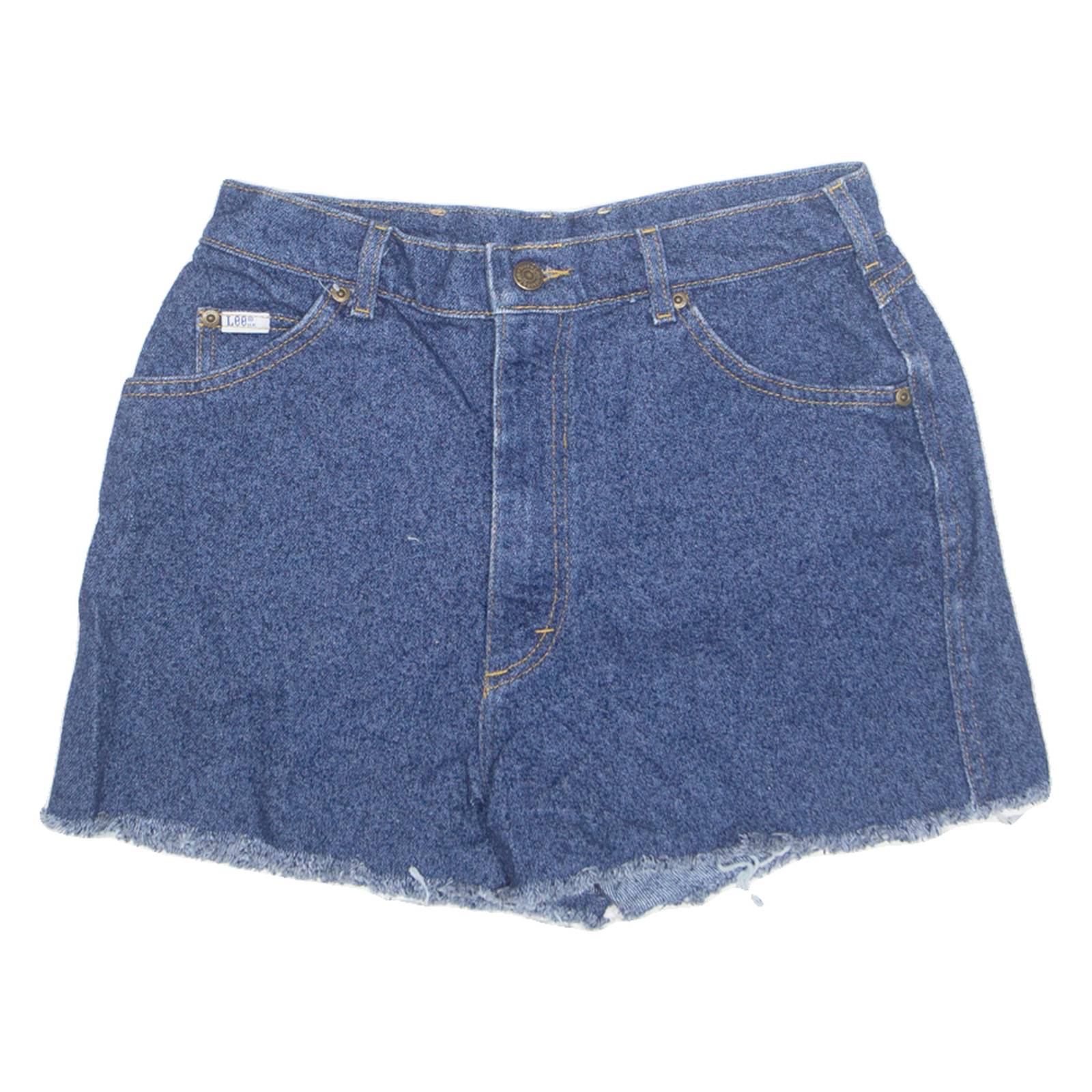 LEE Cut Off Womens Denim Shorts Blue 90s M W30