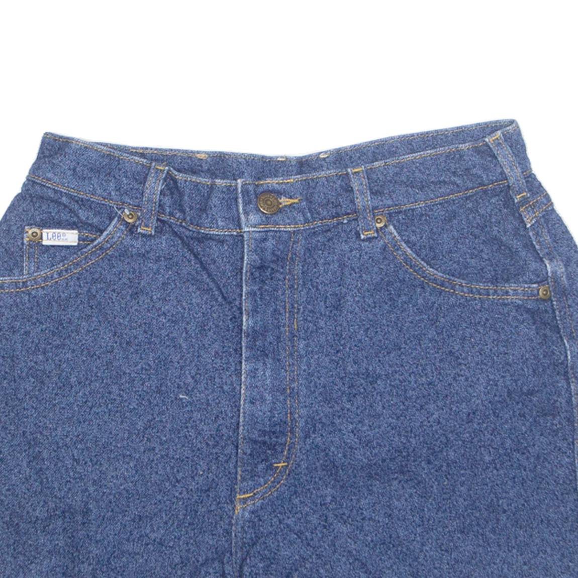 LEE Cut Off Womens Denim Shorts Blue 90s M W30