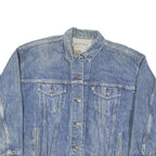 LEVI'S Womens Blue Denim Jacket L Cotton Blend Button Closure Classic Fit