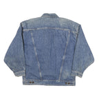 LEVI'S Womens Blue Denim Jacket L Cotton Blend Button Closure Classic Fit