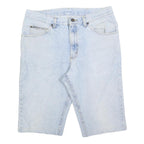 LEE Mens Shorts Blue Casual Denim M W34 Light Wash Cotton Blend