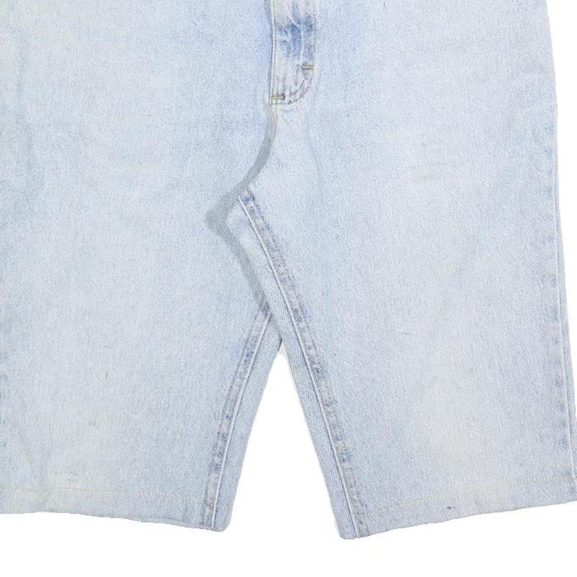 LEE Mens Shorts Blue Casual Denim M W34 Light Wash Cotton Blend