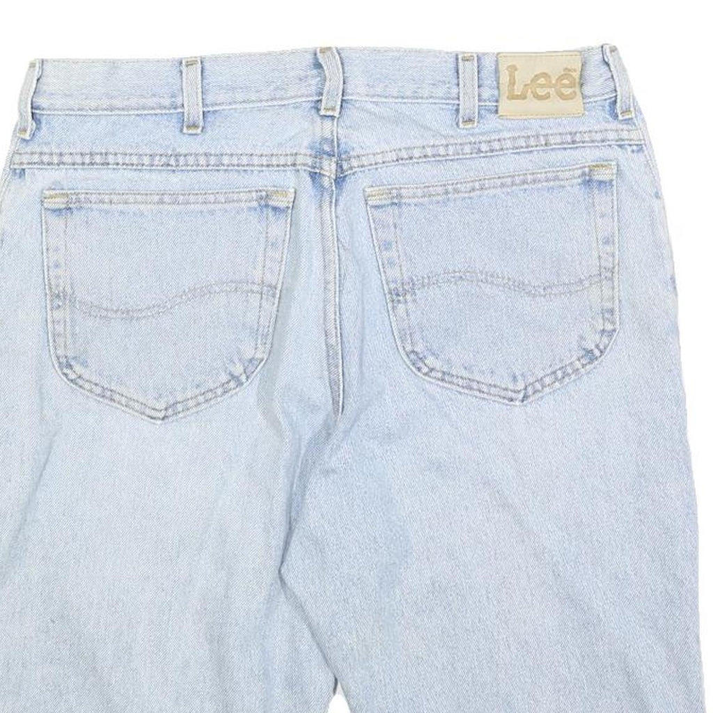 LEE Mens Shorts Blue Casual Denim M W34 Light Wash Cotton Blend