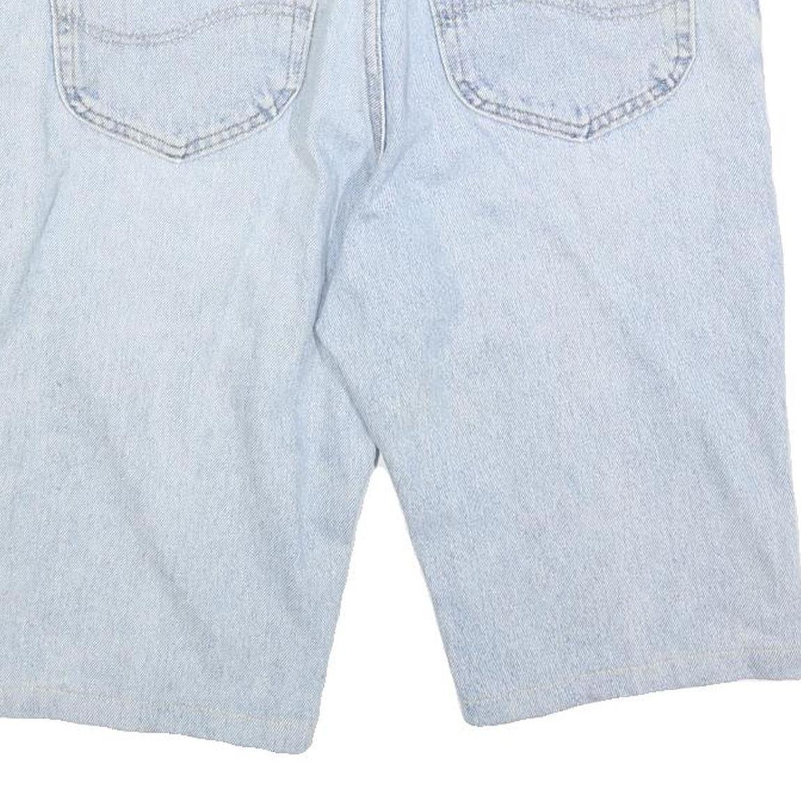 LEE Mens Shorts Blue Casual Denim M W34 Light Wash Cotton Blend