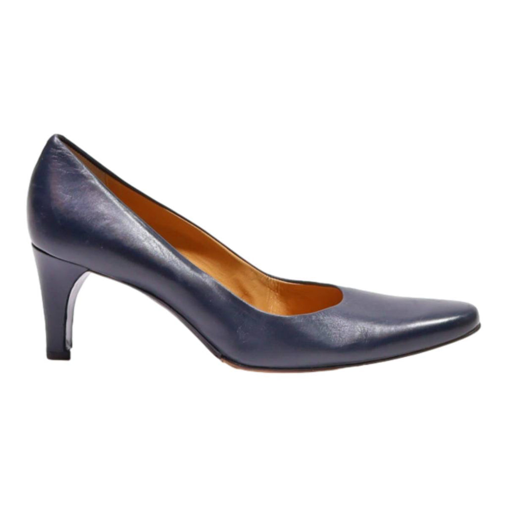 BALLY Pump Heels Blue Leather Womens UK 6