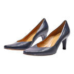 BALLY Pump Heels Blue Leather Womens UK 6