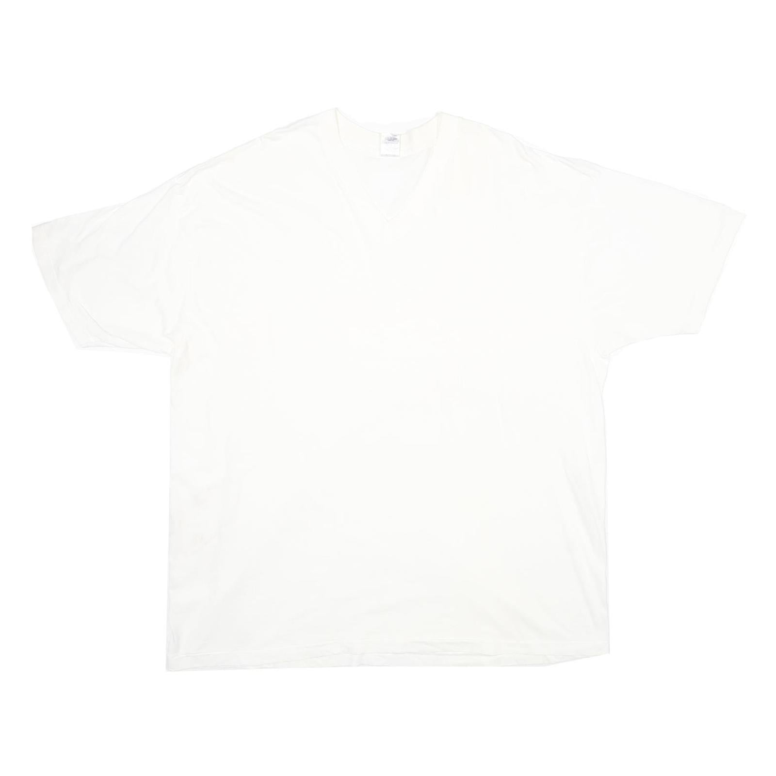 STAFFORD Mens White Plain T-Shirt 2XL Short Sleeve Crew Neck Cotton Basic