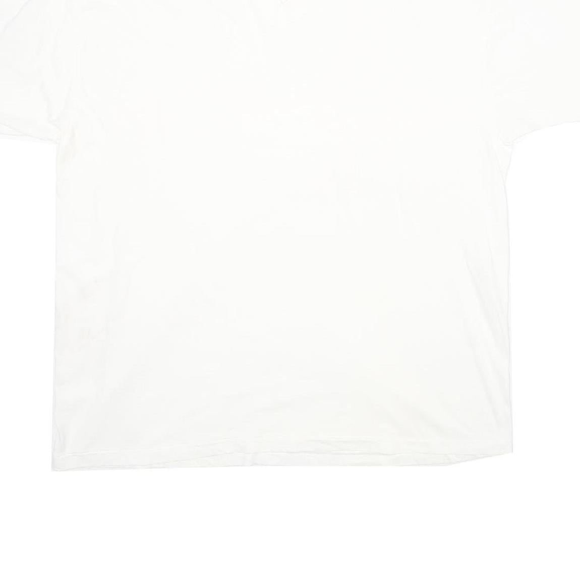 STAFFORD Mens White Plain T-Shirt 2XL Short Sleeve Crew Neck Cotton Basic