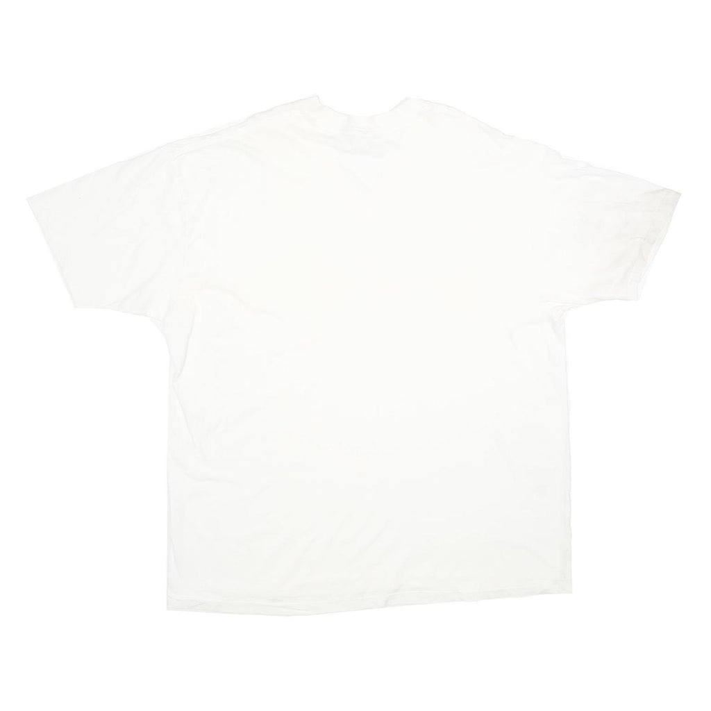 STAFFORD Mens White Plain T-Shirt 2XL Short Sleeve Crew Neck Cotton Basic