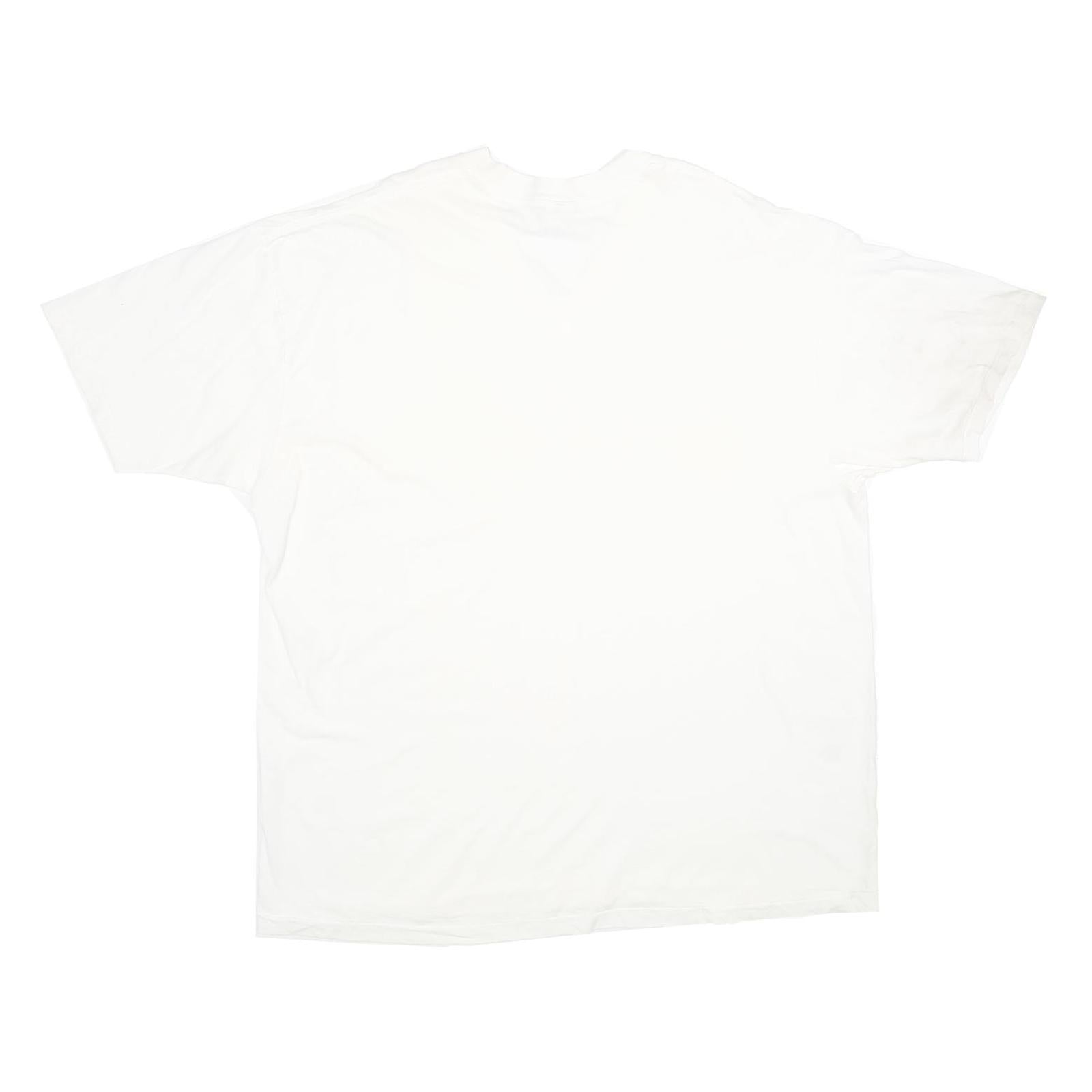 STAFFORD Mens White Plain T-Shirt 2XL Short Sleeve Crew Neck Cotton Basic