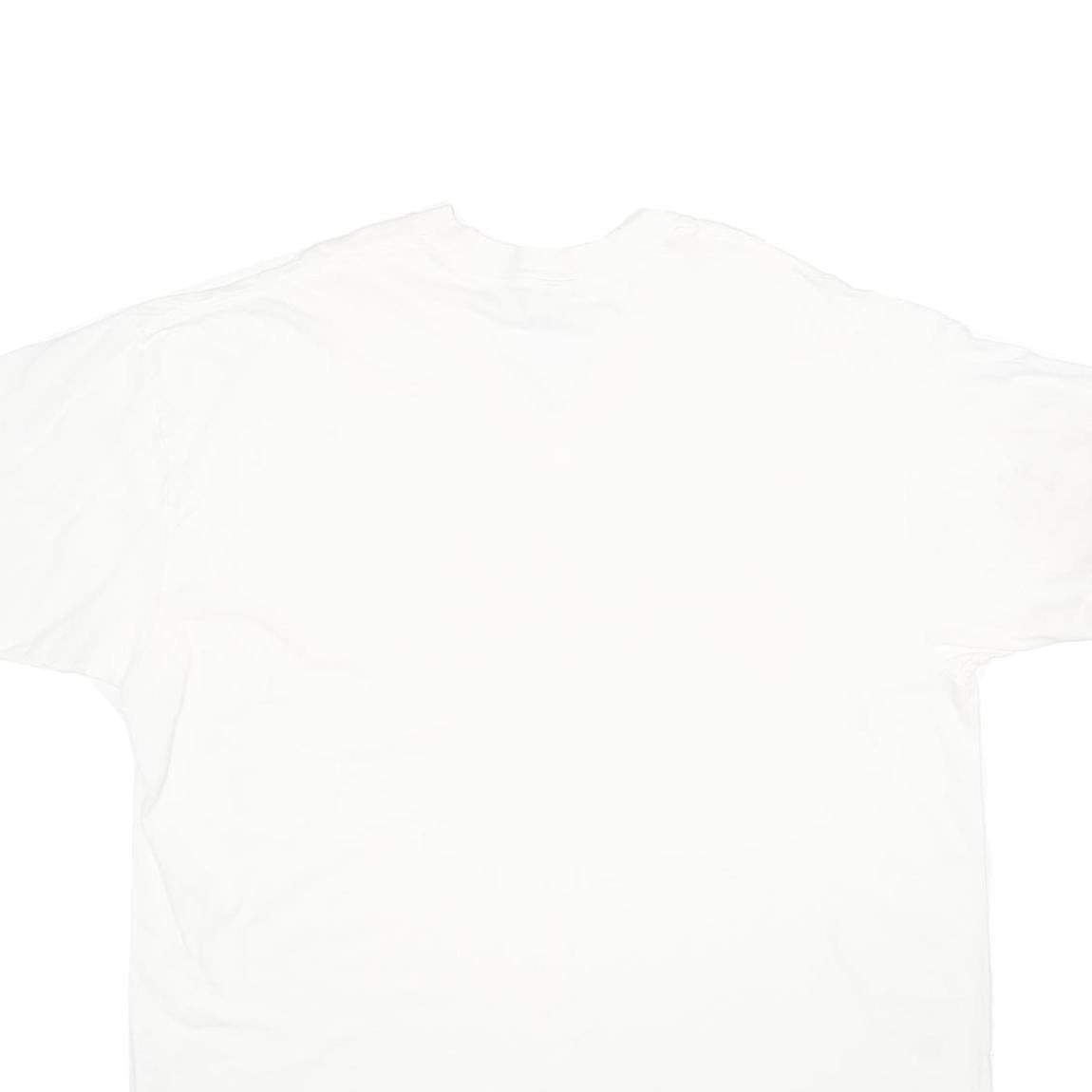 STAFFORD Mens White Plain T-Shirt 2XL Short Sleeve Crew Neck Cotton Basic