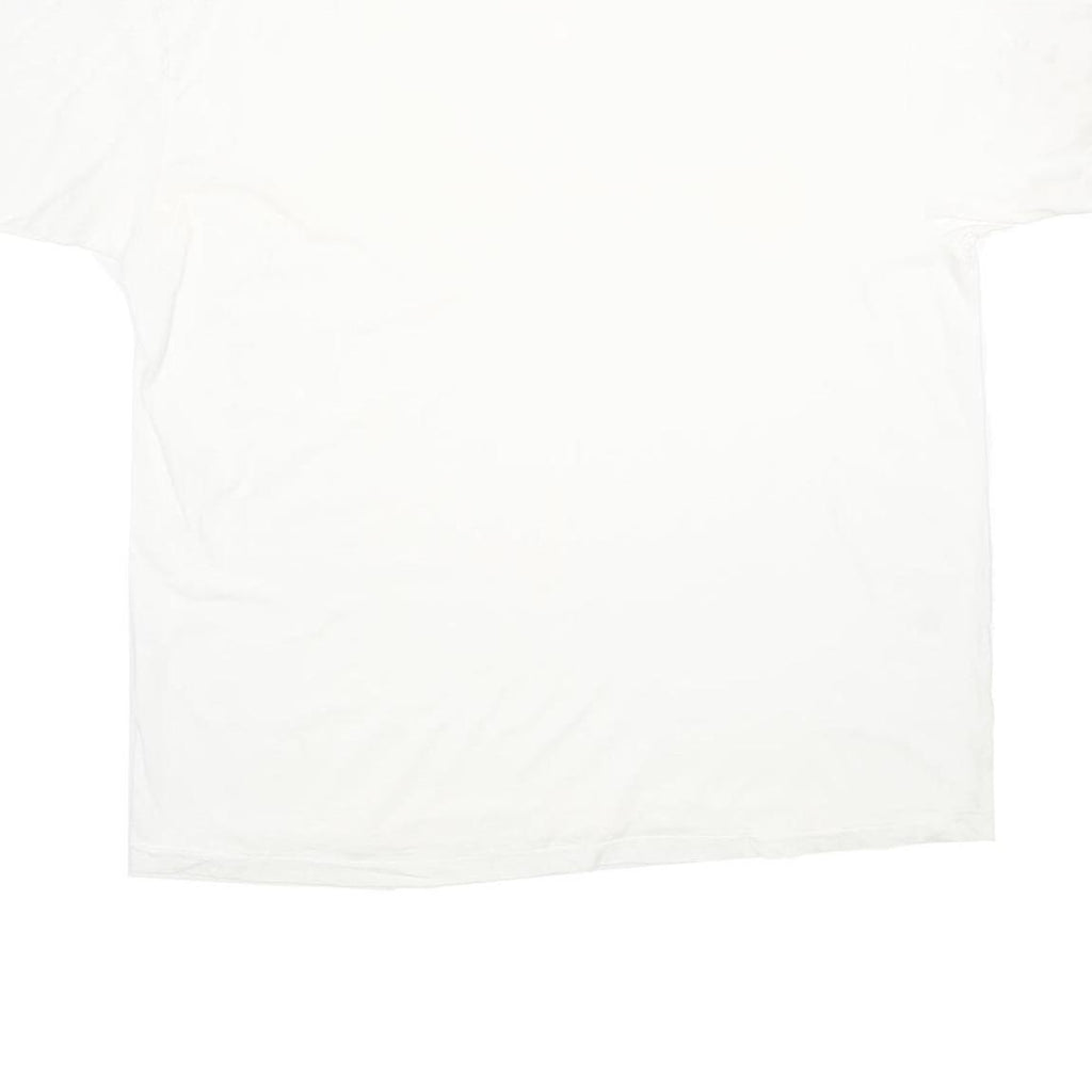 STAFFORD Mens White Plain T-Shirt 2XL Short Sleeve Crew Neck Cotton Basic