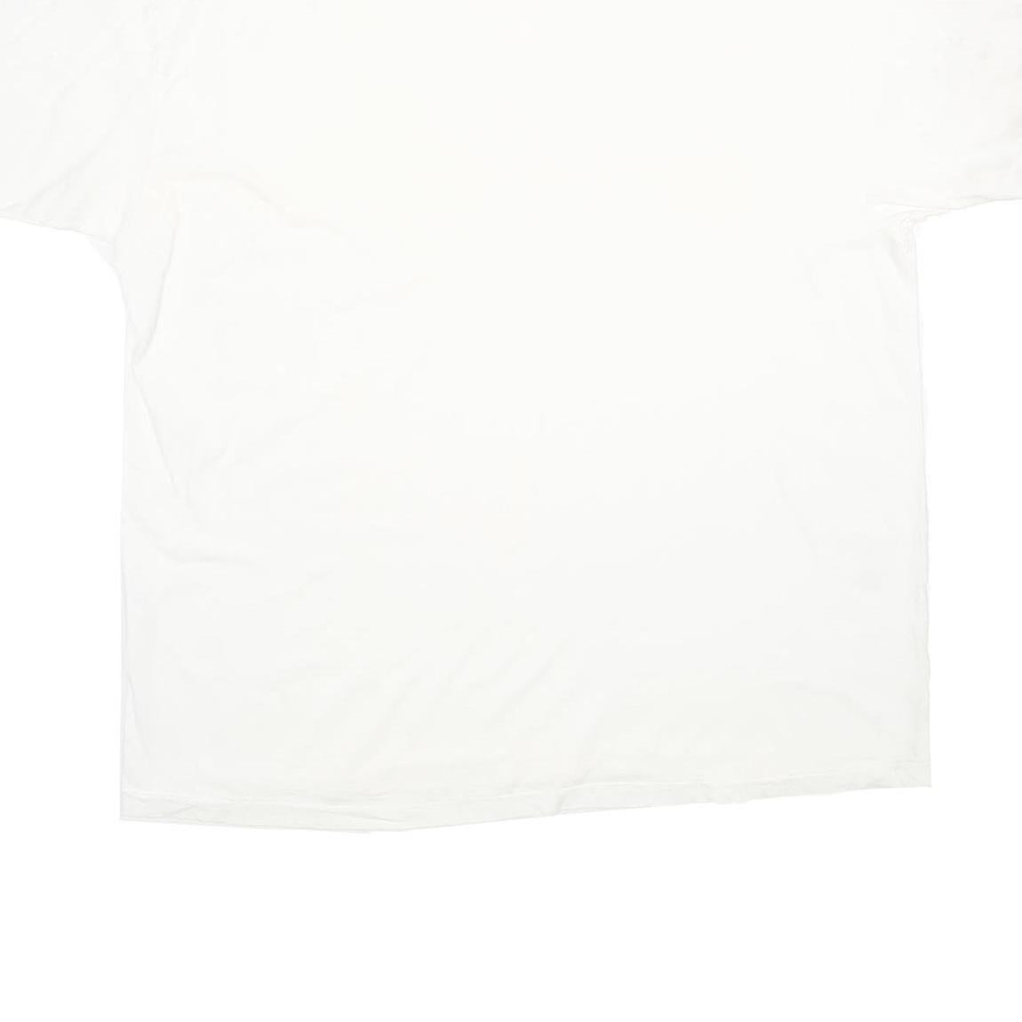 STAFFORD Mens White Plain T-Shirt 2XL Short Sleeve Crew Neck Cotton Basic