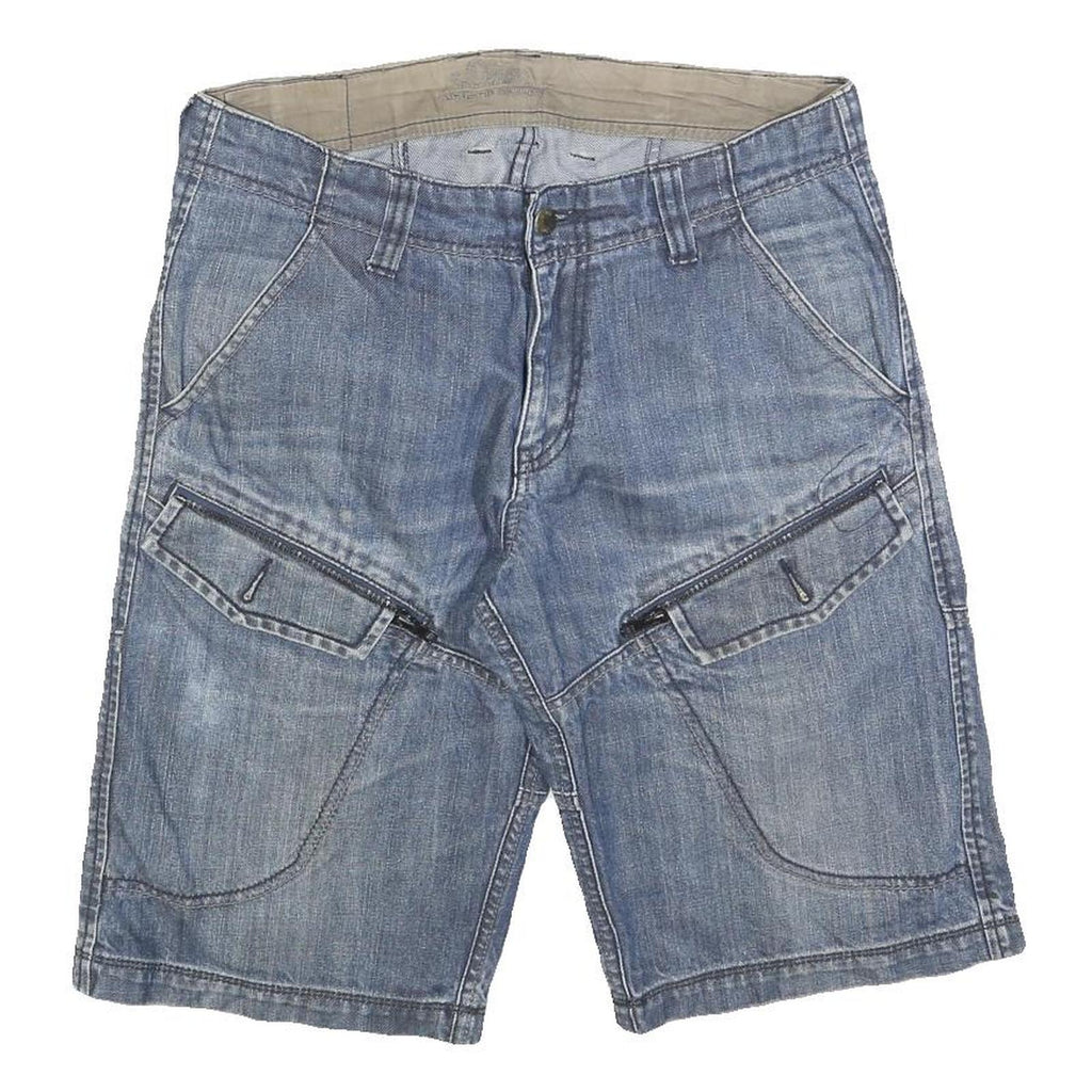 S OLIVER Mens Denim Blue Cargo Shorts M W32 Casual Utility Fashion