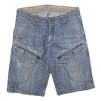 S OLIVER Mens Denim Blue Cargo Shorts M W32 Casual Utility Fashion