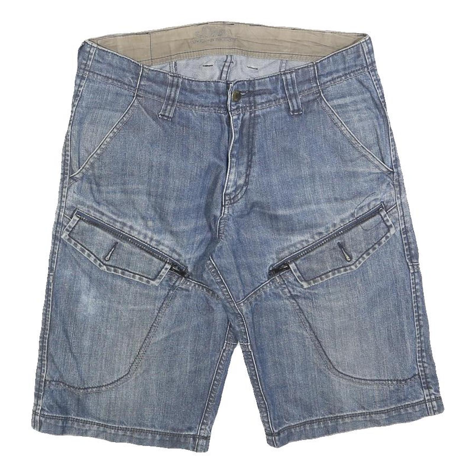 S OLIVER Mens Denim Blue Cargo Shorts M W32 Casual Utility Fashion