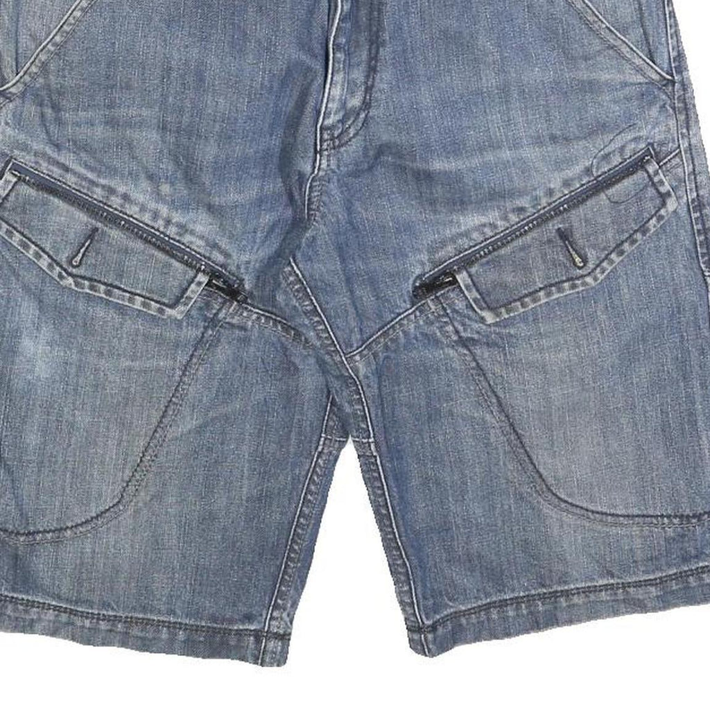 S OLIVER Mens Denim Blue Cargo Shorts M W32 Casual Utility Fashion